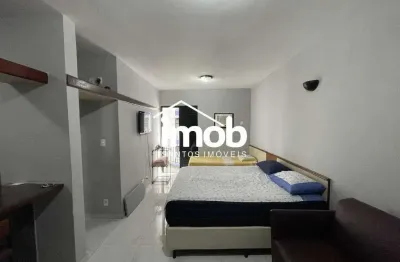 Flat no centro de são vicente, 1 quarto, piscina, 1 vaga, 32 m2