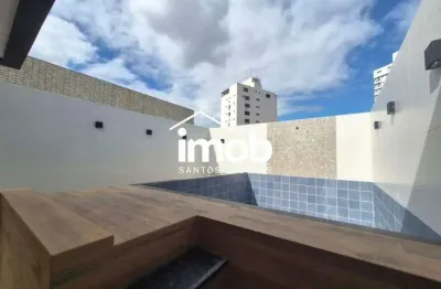Casa duplex com 3 dormitórios e piscina no embaré em santos/sp