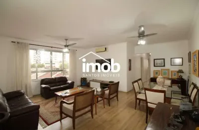 Apartamento no gonzaga, 3 quartos (1 suíte), sacada, 1 vaga demarcada