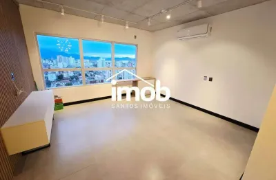 Venda - apartamento 1 dormitório - vista livre com lazer - embaré - santos