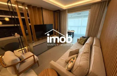 Apartamento de 3 dormitórios à venda, suíte, andar alto, lazer completo - gonzaga, santos/sp