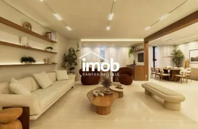 Apartamento alto padrão de 3 quartos à venda - gonzaga, santos/sp