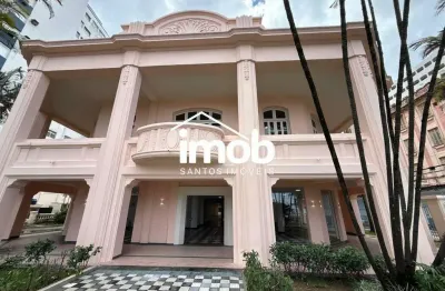 Casarão comercial frente mar à venda com 2 pavimentos + centro empresarial - gonzaga, santos/sp