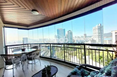 Apartamento mobiliado à venda com vista para o mar, 225 m², 3 dormitórios, aparecida – santos/sp
