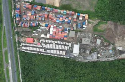 Terreno com galpão para alugar - Andaraguá, Praia Grande/SP