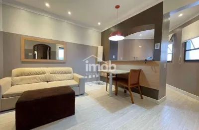 Flat com 1 dormitório à venda, 48 m² - gonzaga - santos/sp
