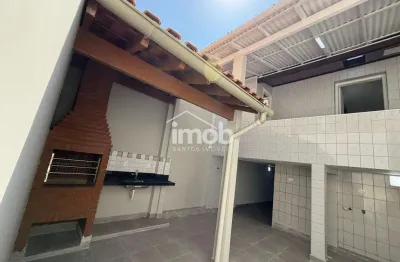 Venda sobrado com churrasqueira no bairro campo grande - santos/sp