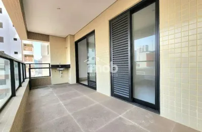 Residencial allure barão – 2 dormitórios, suíte e varanda gourmet a 1 quadra da praia no josé menino, santos/sp