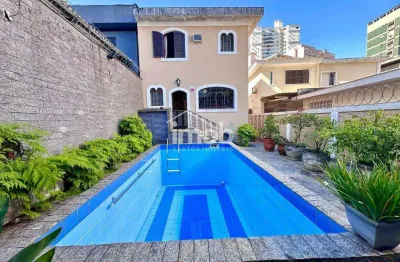 Sobrado com suíte, piscina e churrasqueira - josé menino, santos/sp