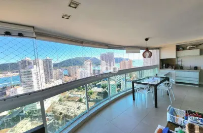 Apartamento vista mar de alto padrão no terrazas residence, 3 suítes, 164 m², ponta da praia – santos/sp