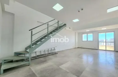 Sala comercial duplex para locação no the blue office mall – vila mathias, santos/sp | 68 m², 2 vagas