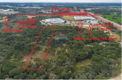 Área em são josé dos pinhais com 21600m2 ao lado da simoldes plásticos