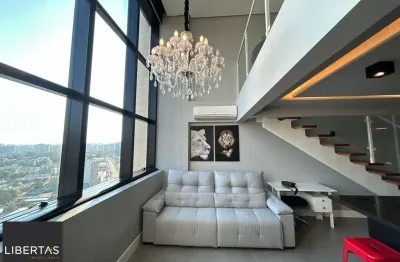 Apartamento duplex a venda, mobiliado e decorado, planta de 57 m2 com 1 dormitór