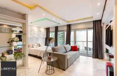 1 dormitório mobiliado no trend nova carlos, com sacada, churrasqueira