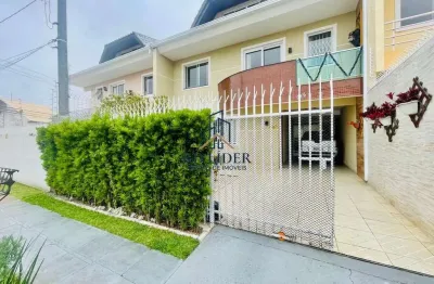 Sobrado triplex  com 4 quartos sendo duas suites proximo do shopping palladium  no bairro novo mundo, curitiba