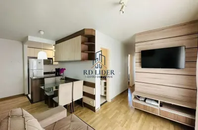 Apartamento incrível totalmente mobiliado (porteira fechada), com 3 quartos (1 suíte), sacada com churrasqueira e 1 vaga de garagem, localizado no bairro Xaxim – Curitiba/PR, em condomínio clube com i