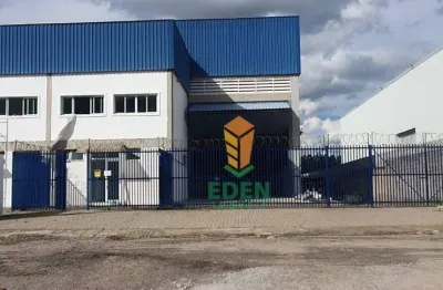 Galpão industrial com 750 metros quadrados, pé direito de 10m, piso industrial, doca, para locação na avenida jaraguá, aparecidinha, sorocaba/sp