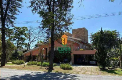 Casa 5 suítes, 15 banheiros, garagem coberta para 6 carros, à venda no condomínio lago azul, araçoiaba da serra/sp