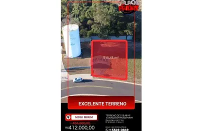 Terreno a venda em mogi mirim - residencial flor d'aldeia, fase ii - at: 515,48 m² - investimento r$ 411.900,00.