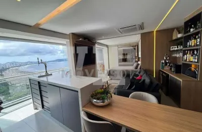 Apartamento mobiliado com vista para o mar, 72 m², 1 suíte na pompéia, santos