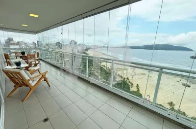 Apartamento mobiliado 2 suítes, 2 vagas de garagem e vista total para o mar.