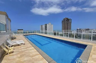 Apartamento vista mar com 2 quartos no caiçara em praia grande/sp