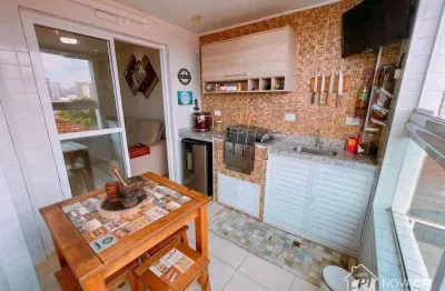 Apartamento com 2 quartos no canto do forte praia grande/sp