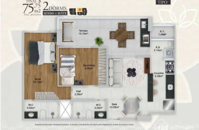 Apartamento com 2 quartos à venda na vila guilhermina praia grande/sp