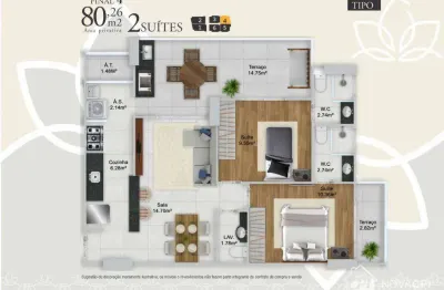 Apartamento com 2 quartos à venda na vila guilhermina praia grande/sp