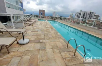 Apartamento porteira fechada com 2 quartos à venda na aviação praia grande/sp