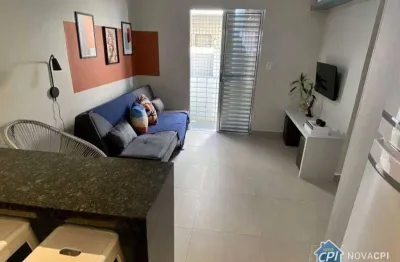 Apartamento semi mobiliado em praia grande 1 quarto