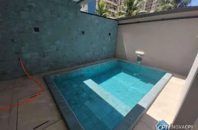 Sobrado triplex com 2 quartos no canto do forte em praia grande/sp