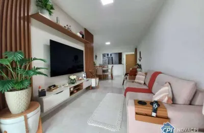 Apartamento semi mobiliado com 3 quartos no caiçara em praia grande/sp