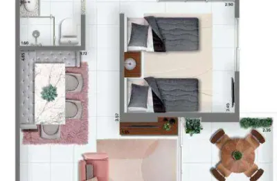Apartamento com 2 quartos na vila guilhermina - praia grande/sp