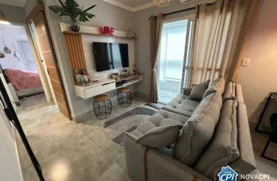 Apartamento mobiliado com 1 quarto na vila guilhermina em praia grande/sp