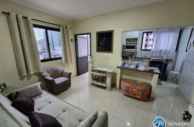 Apartamento mobiliado com 1 quarto na vila guilhermina em praia grande/sp