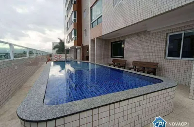 Apartamento vista mar com 2 quartos na vila guilhermina em praia grande/sp