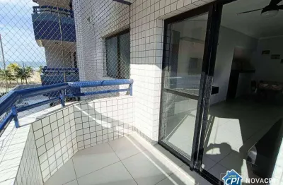 Apartamento vista mar com 2 quartos na vila guilhermina em praia grande/sp