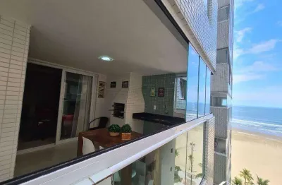 Apartamento vista mar com 2 quartos na aviação em praia grande/sp