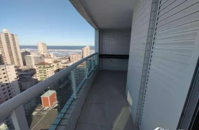 Apartamento vista mar com 3 quartos na tupi em praia grande/sp