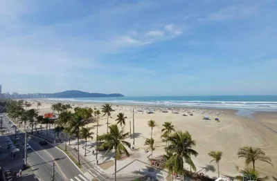 Kitnet mobiliada com vista mar à venda – andar alto com sacada na praia grande