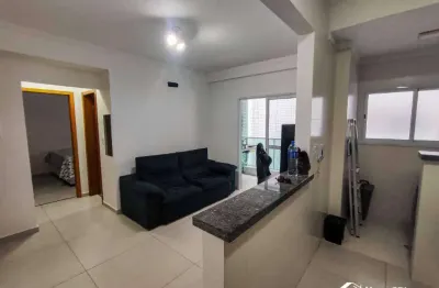 Apartamento com 1 quarto sacada gourmet lazer completo em praia grande