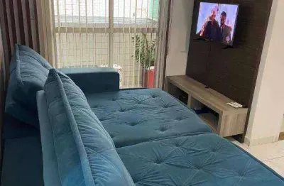 Apartamento 2 quartos (1 suíte) mobiliado com sacada e lazer completo na guilhermina – praia grande/sp