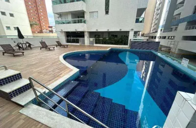 Apartamento mobiliado com sacada gourmet e lazer completo no ocian praia grande
