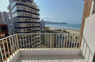 Apartamento 2 quartos com suíte e vista para o mar na guilhermina – praia grande