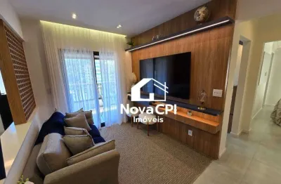 Apartamento decorado à venda em praia grande – 2 suítes, terraço gourmet, 1 vaga demarcada e lazer completo