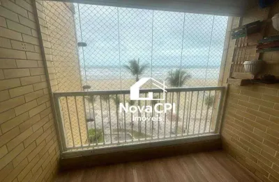 Apartamento frente mar 3 quartos semi mobiliado aviação - praia grande sp