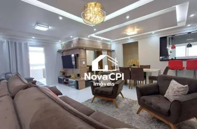 Apartamento mobiliado com sacada gourmet na guilhermina – 3 quartos lazer completo e a 300m da praia