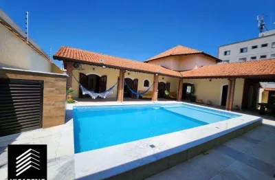 Casa com 4 dormitórios à venda, 396 m² por r$ 1.100.000,00 - balneário três marias - peruíbe/sp