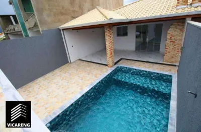 Casa com 2 dormitórios à venda, 90 m² por r$ 430.000,00 - flora rica - peruíbe/sp